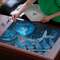 New Zealand Matariki Puzzle Maori Koru With Humpback Whale Blue