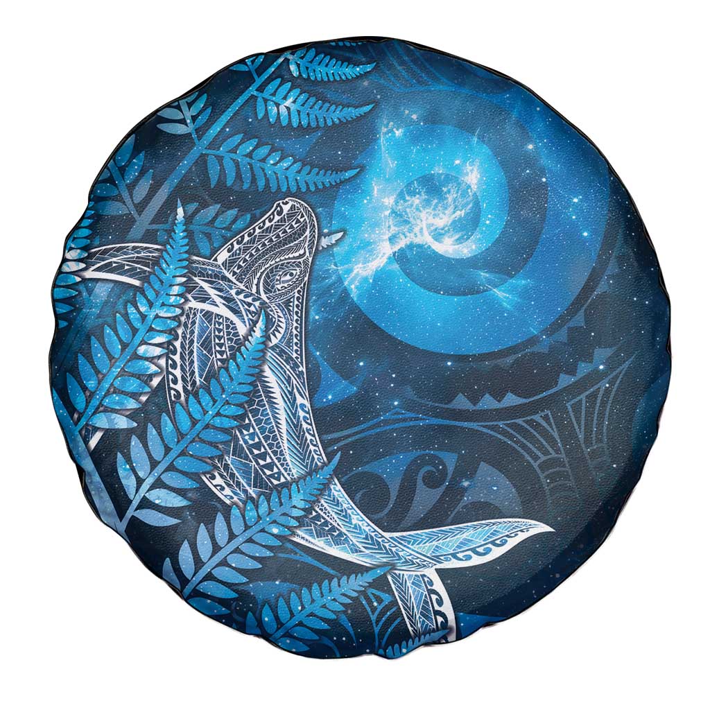 New Zealand Matariki Spare Tire Cover Maori Koru With Humpback Whale Blue