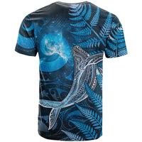 New Zealand Matariki T Shirt Maori Koru With Humpback Whale Blue LT05 - Polynesian Pride