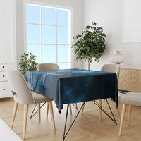 New Zealand Matariki Tablecloth Maori Koru With Humpback Whale Blue