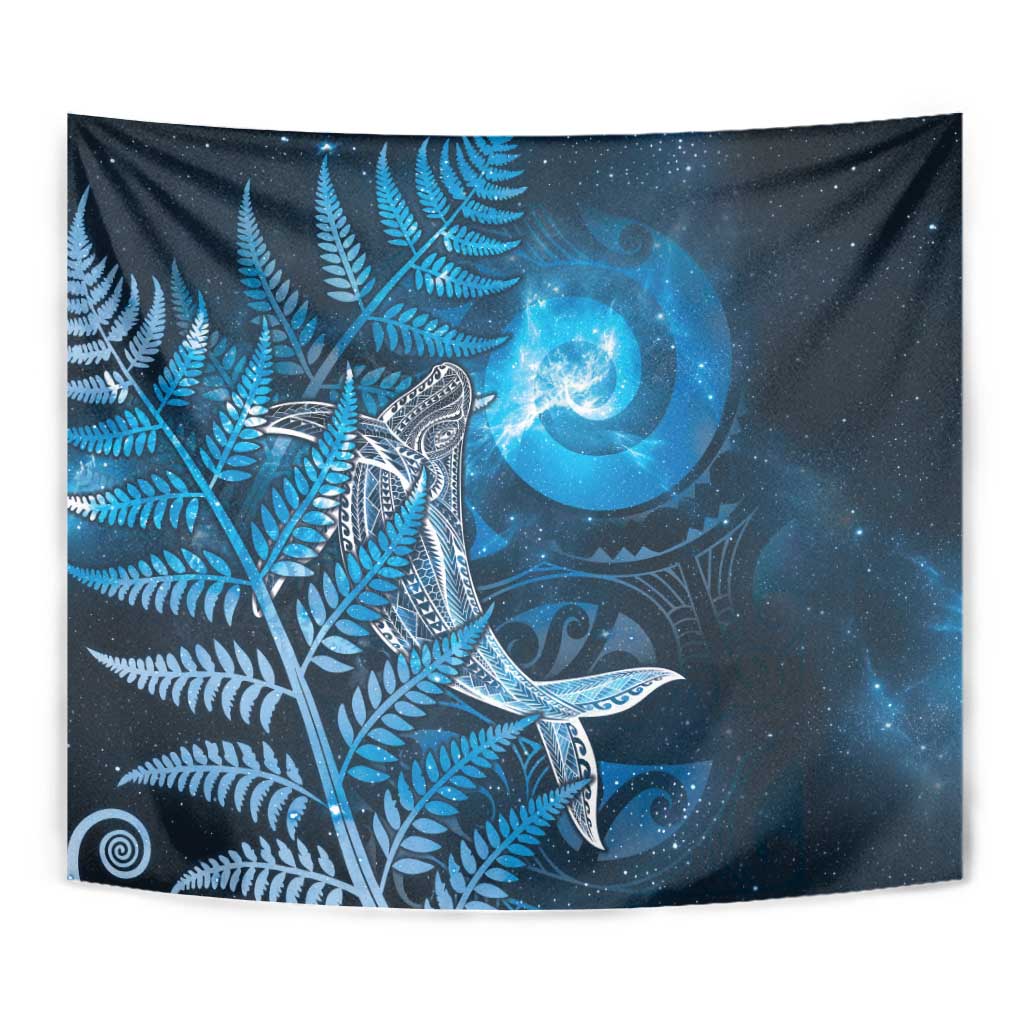 New Zealand Matariki Tapestry Maori Koru With Humpback Whale Blue