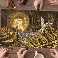 New Zealand Matariki Puzzle Maori Koru With Humpback Whale Gold
