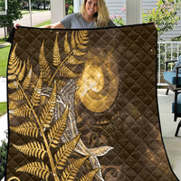 New Zealand Matariki Quilt Maori Koru With Humpback Whale Gold LT05 Gold - Polynesian Pride
