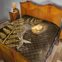 New Zealand Matariki Quilt Maori Koru With Humpback Whale Gold LT05 - Polynesian Pride