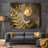 New Zealand Matariki Tapestry Maori Koru With Humpback Whale Gold LT05 Gold - Polynesian Pride