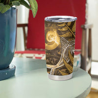 New Zealand Matariki Tumbler Cup Maori Koru With Humpback Whale Gold