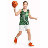 New Zealand Matariki Basketball Jersey Maori Koru With Humpback Whale Green