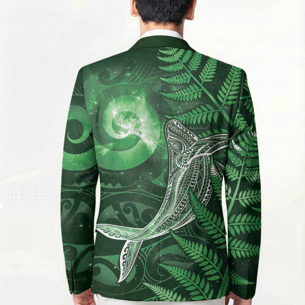 New Zealand Matariki Blazer Maori Koru With Humpback Whale Green LT05 - Polynesian Pride