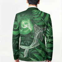 New Zealand Matariki Blazer Maori Koru With Humpback Whale Green LT05 - Polynesian Pride