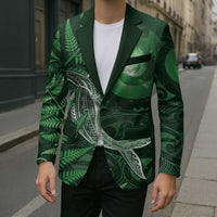 New Zealand Matariki Blazer Maori Koru With Humpback Whale Green LT05 - Polynesian Pride