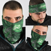 New Zealand Matariki Neck Gaiter Maori Koru With Humpback Whale Green LT05 - Polynesian Pride