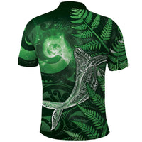 New Zealand Matariki Polo Shirt Maori Koru With Humpback Whale Green