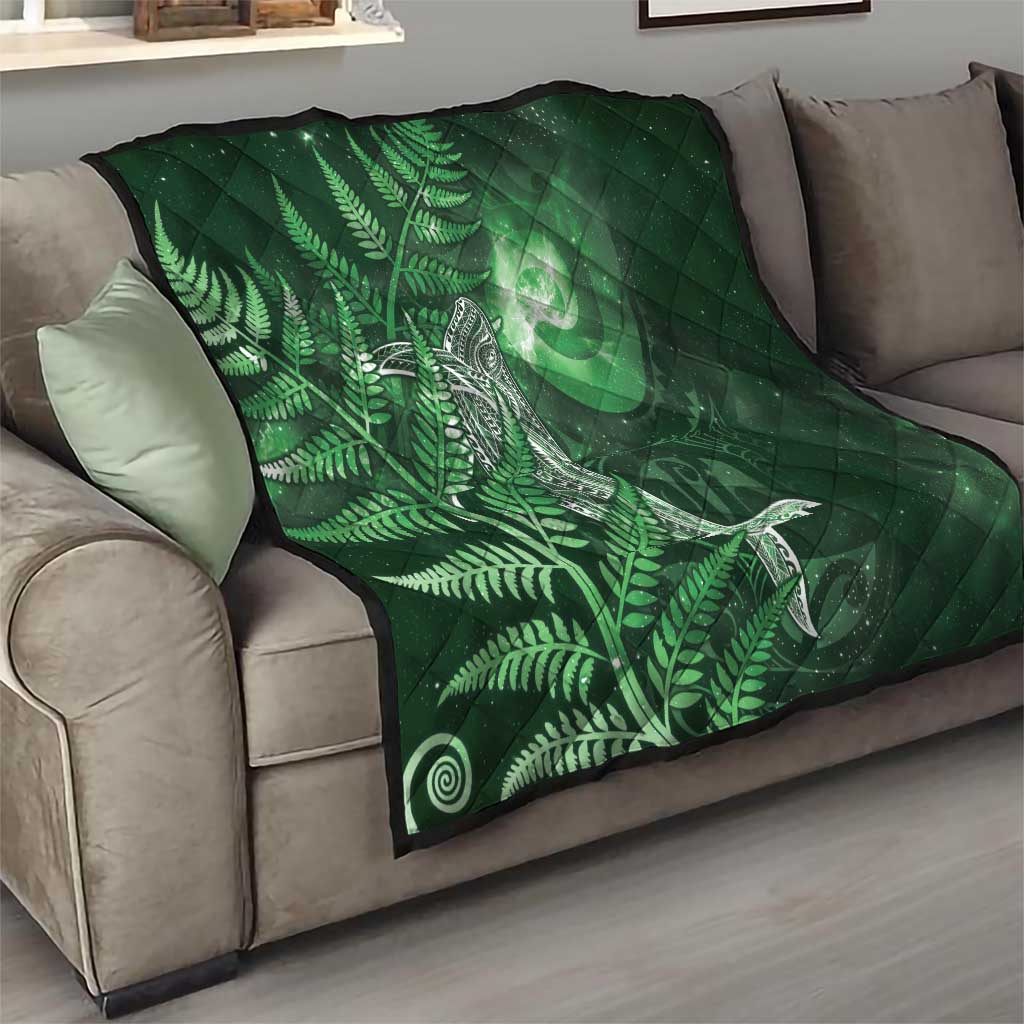 New Zealand Matariki Quilt Maori Koru With Humpback Whale Green