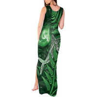 New Zealand Matariki Tank Maxi Dress Maori Koru With Humpback Whale Green LT05 - Polynesian Pride