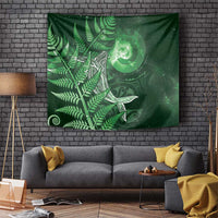 New Zealand Matariki Tapestry Maori Koru With Humpback Whale Green LT05 Green - Polynesian Pride