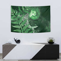 New Zealand Matariki Tapestry Maori Koru With Humpback Whale Green LT05 - Polynesian Pride