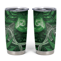 New Zealand Matariki Tumbler Cup Maori Koru With Humpback Whale Green
