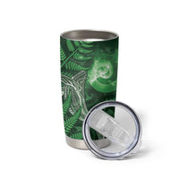 New Zealand Matariki Tumbler Cup Maori Koru With Humpback Whale Green