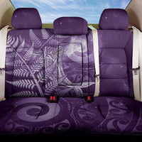 New Zealand Matariki Back Car Seat Cover Maori Koru With Humpback Whale Purple LT05 One Size Purple - Polynesian Pride