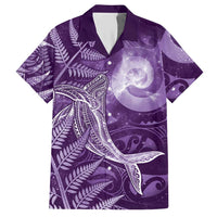 New Zealand Matariki Hawaiian Shirt Maori Koru With Humpback Whale Purple LT05 Purple - Polynesian Pride