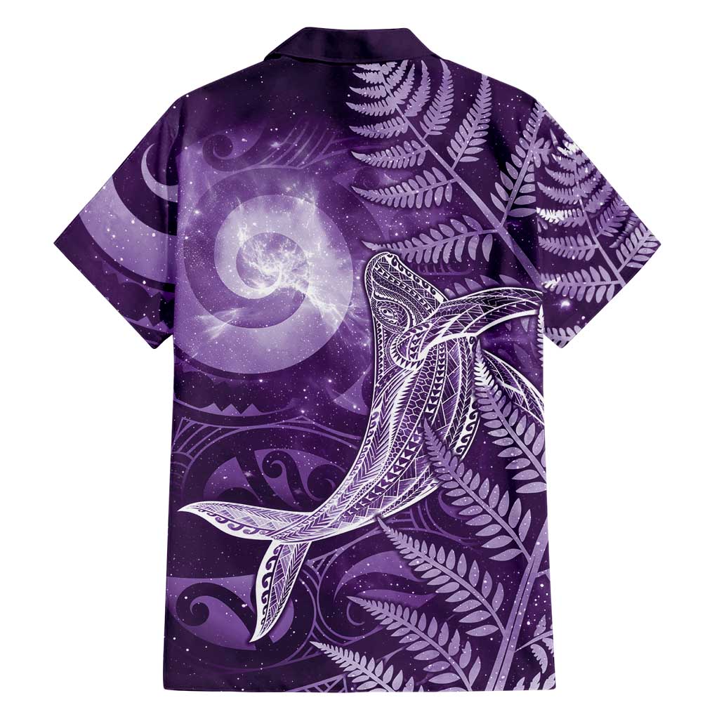 New Zealand Matariki Hawaiian Shirt Maori Koru With Humpback Whale Purple LT05 - Polynesian Pride