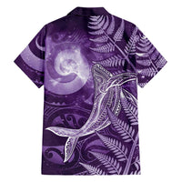New Zealand Matariki Hawaiian Shirt Maori Koru With Humpback Whale Purple LT05 - Polynesian Pride