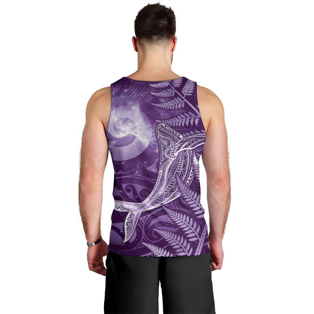 New Zealand Matariki Men Tank Top Maori Koru With Humpback Whale Purple