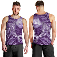 New Zealand Matariki Men Tank Top Maori Koru With Humpback Whale Purple