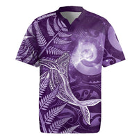 New Zealand Matariki Rugby Jersey Maori Koru With Humpback Whale Purple