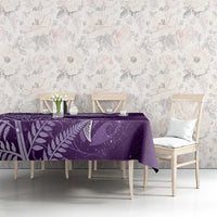 New Zealand Matariki Tablecloth Maori Koru With Humpback Whale Purple