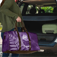 New Zealand Matariki Travel Bag Maori Koru With Humpback Whale Purple LT05 - Polynesian Pride
