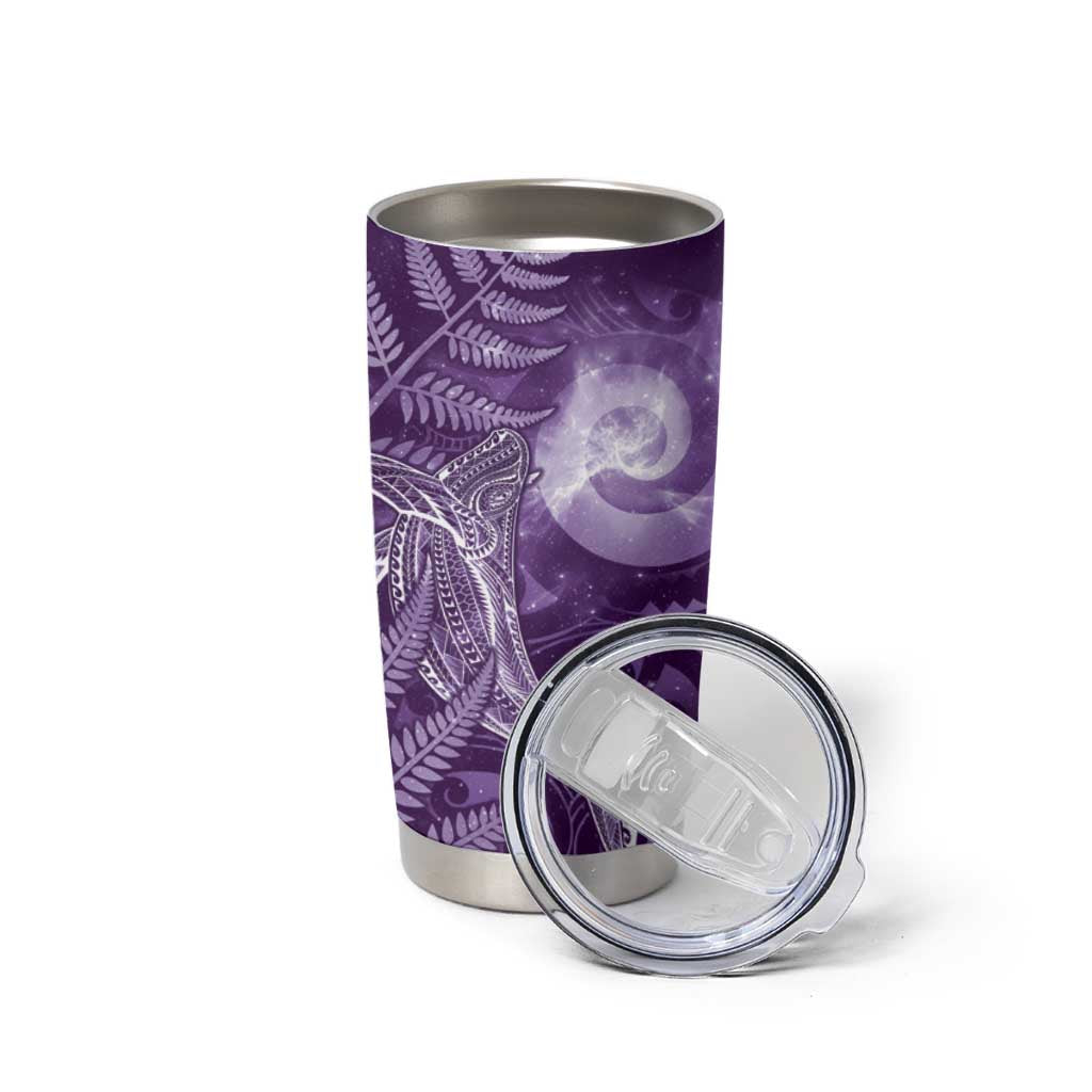 New Zealand Matariki Tumbler Cup Maori Koru With Humpback Whale Purple LT05 - Polynesian Pride