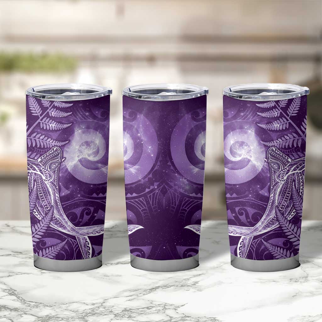New Zealand Matariki Tumbler Cup Maori Koru With Humpback Whale Purple LT05 - Polynesian Pride