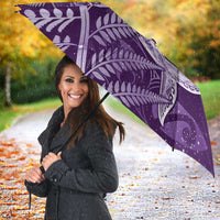 New Zealand Matariki Umbrella Maori Koru With Humpback Whale Purple