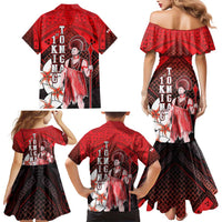 The First King Of Tonga Family Matching Mermaid Dress and Hawaiian Shirt Tongan Pride LT05 - Polynesian Pride