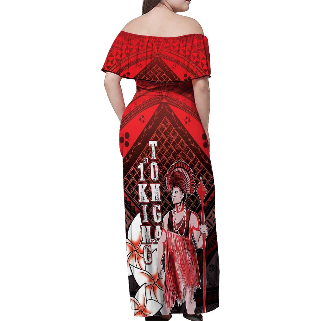 The First King Of Tonga Family Matching Off Shoulder Maxi Dress and Hawaiian Shirt Tongan Pride LT05 - Polynesian Pride