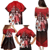 The First King Of Tonga Family Matching Puletasi and Hawaiian Shirt Tongan Pride LT05 - Polynesian Pride