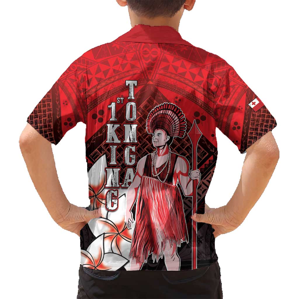 The First King Of Tonga Family Matching Tank Maxi Dress and Hawaiian Shirt Tongan Pride LT05 - Polynesian Pride