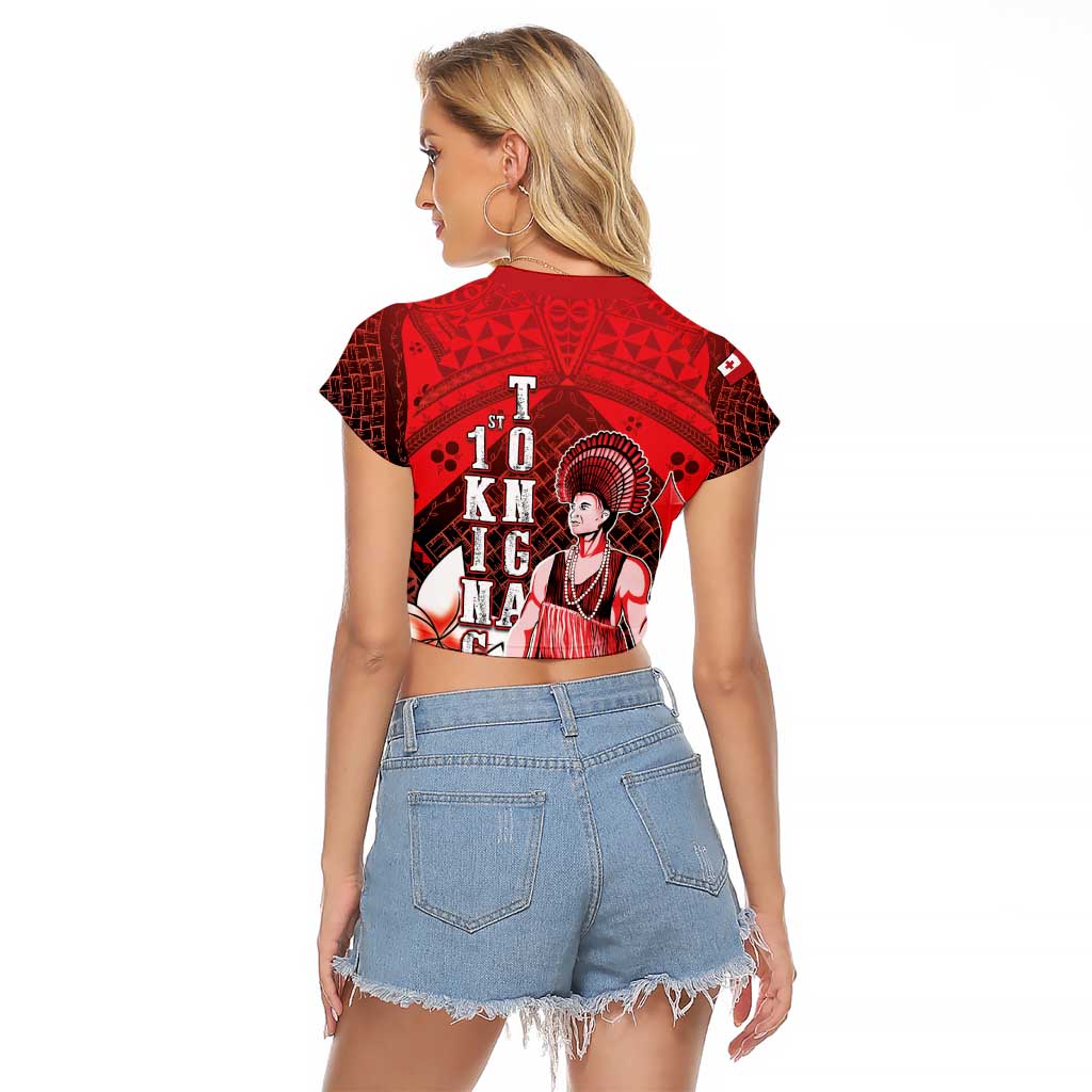 The First King Of Tonga Raglan Cropped T Shirt Tongan Pride
