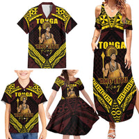 Tonga First King Family Matching Summer Maxi Dress and Hawaiian Shirt Ahoeitu Know Your Roots LT05 - Polynesian Pride
