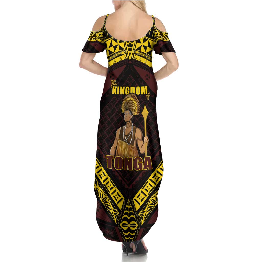Tonga First King Family Matching Summer Maxi Dress and Hawaiian Shirt Ahoeitu Know Your Roots LT05 - Polynesian Pride