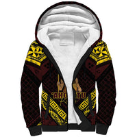Tonga First King Sherpa Hoodie Ahoeitu Know Your Roots LT05 Unisex Maroon - Polynesian Pride