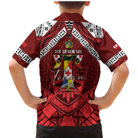 Tonga Emancipation Day Family Matching Mermaid Dress and Hawaiian Shirt Tongan Kupesi Pattern LT05 - Polynesian Pride