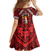 Tonga Emancipation Day Family Matching Off The Shoulder Long Sleeve Dress and Hawaiian Shirt Tongan Kupesi Pattern LT05 - Polynesian Pride