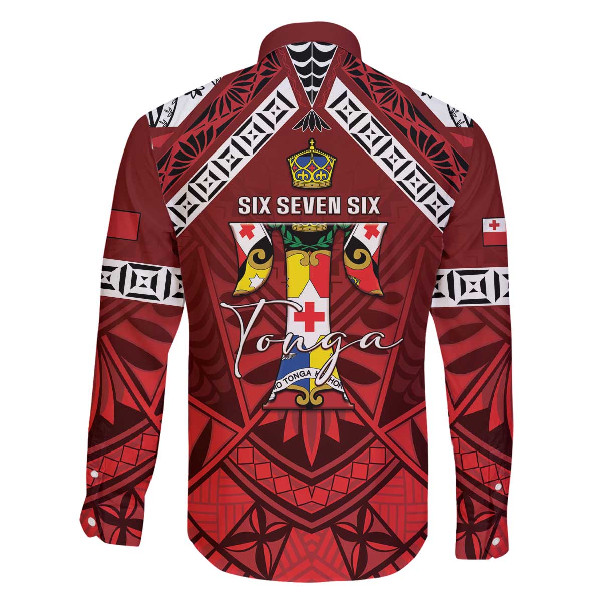 Tonga Emancipation Day Family Matching Off The Shoulder Long Sleeve Dress and Hawaiian Shirt Tongan Kupesi Pattern LT05 - Polynesian Pride