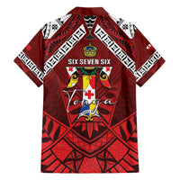Tonga Emancipation Day Family Matching Short Sleeve Bodycon Dress and Hawaiian Shirt Tongan Kupesi Pattern LT05 - Polynesian Pride