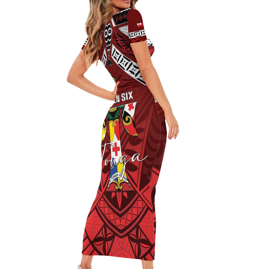 Tonga Emancipation Day Family Matching Short Sleeve Bodycon Dress and Hawaiian Shirt Tongan Kupesi Pattern LT05 - Polynesian Pride