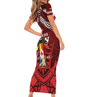 Tonga Emancipation Day Family Matching Short Sleeve Bodycon Dress and Hawaiian Shirt Tongan Kupesi Pattern LT05 - Polynesian Pride