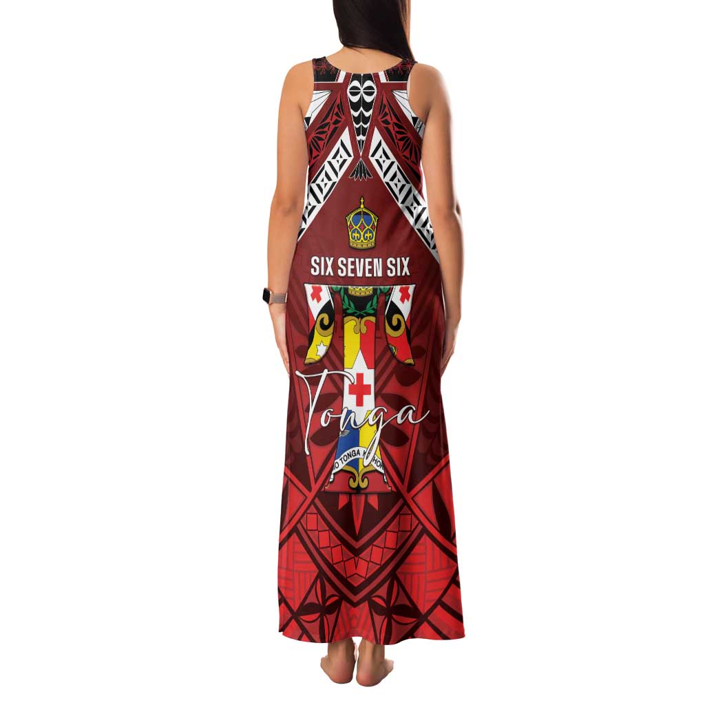 Tonga Emancipation Day Family Matching Tank Maxi Dress and Hawaiian Shirt Tongan Kupesi Pattern LT05 - Polynesian Pride