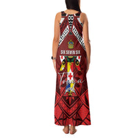 Tonga Emancipation Day Family Matching Tank Maxi Dress and Hawaiian Shirt Tongan Kupesi Pattern LT05 - Polynesian Pride